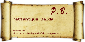 Pattantyus Balda névjegykártya
